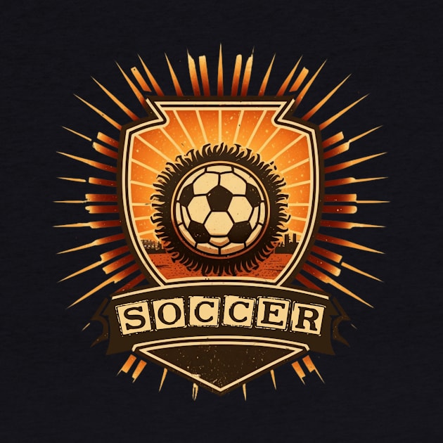 Vintage Soccer Sun Graphic for Men Women Teen Boys Girl by Kertz TheLegend